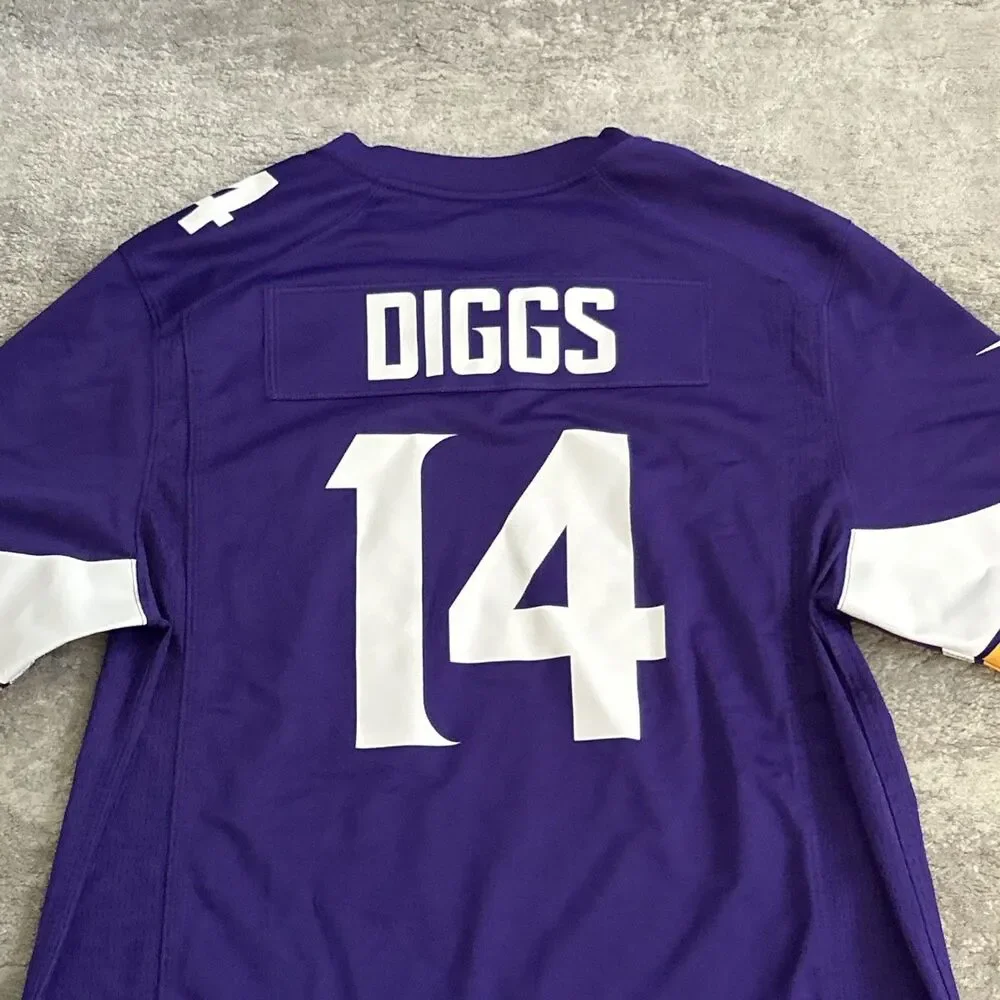 Minnesota Vikings Jersey Mens Large Purple #14 Stefon Diggs Football Nike NFL